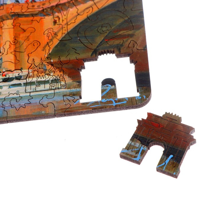 Фигурный деревянный пазл «Москва», 106 деталей Фигурный деревянный пазл «Москва», 106 деталей