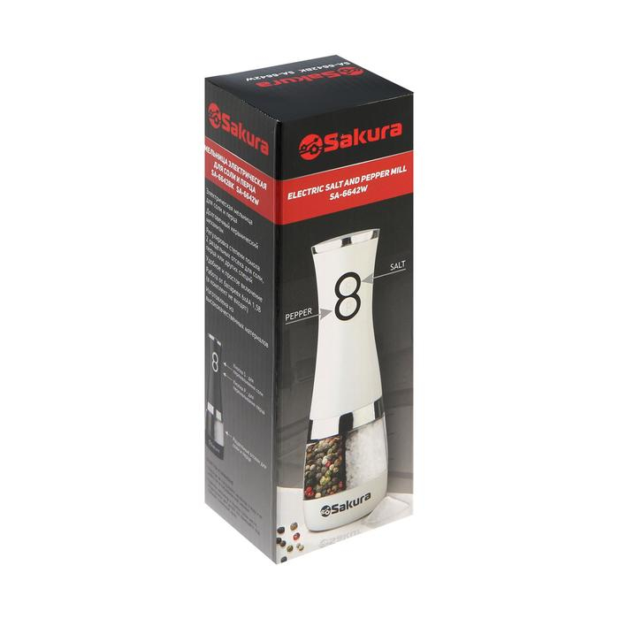 Мельница электрическая Sakura SA-6642BK, автоматическая, черная Мельница электрическая Sakura SA-6642BK, автоматическая, черная
