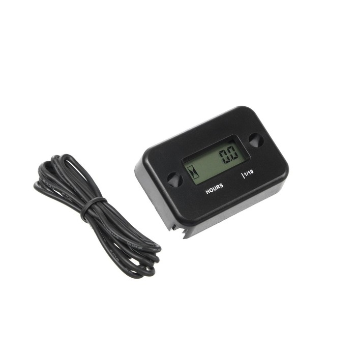 Счетчик моточасов 54×35×14 мм, ЖК-дисплей, IP67, черный Счетчик моточасов 54×35×14 мм, ЖК-дисплей, IP67, черный