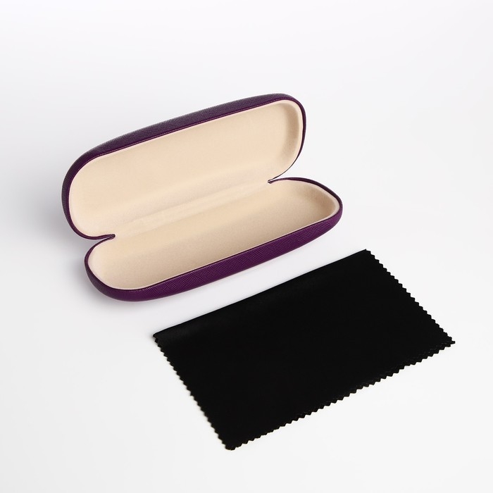 Футляр для очков на хлопушке, длина 16 см, цвет фиолетовый Футляр для очков на хлопушке, длина 16 см, цвет фиолетовый