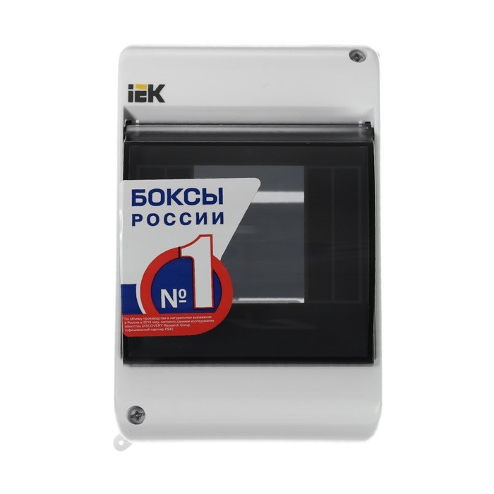 Бокс IEK КМПн 2/4, 4 модуля, IP30, прозрачная крышка, пластик Бокс IEK КМПн 2/4, 4 модуля, IP30, прозрачная крышка, пластик