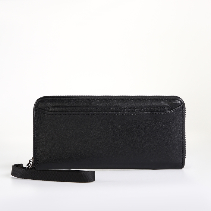 Портмоне-клатч мужской на молнии, цвет чёрный Портмоне-клатч мужской на молнии, цвет чёрный