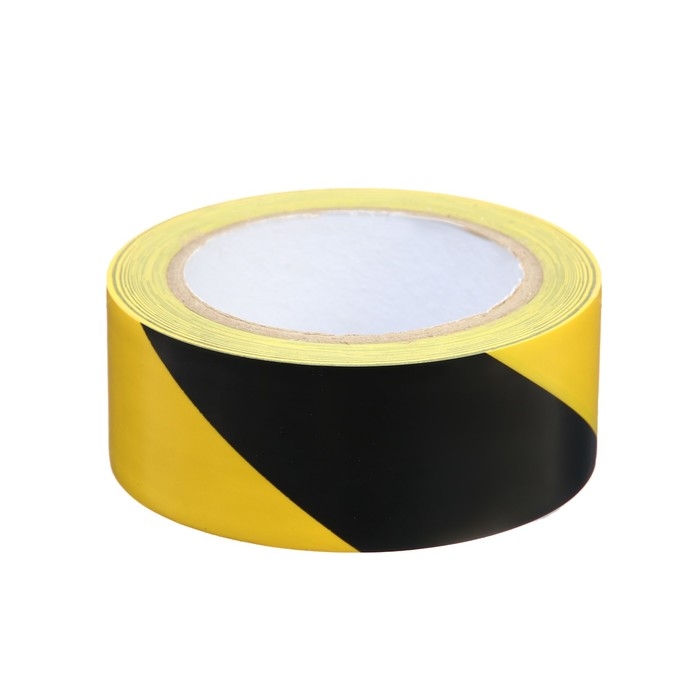 Лента разметочная, сигнальная, клейкая, желто - черная, 33 м х 4.5 см Лента разметочная, сигнальная, клейкая, желто - черная, 33 м х 4.5 см