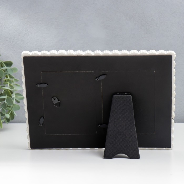 Фоторамка полистоун на 2 фото 9х13 см  Фоторамка полистоун на 2 фото 9х13 см "Розы и ленты" стразы 20,5х27 см