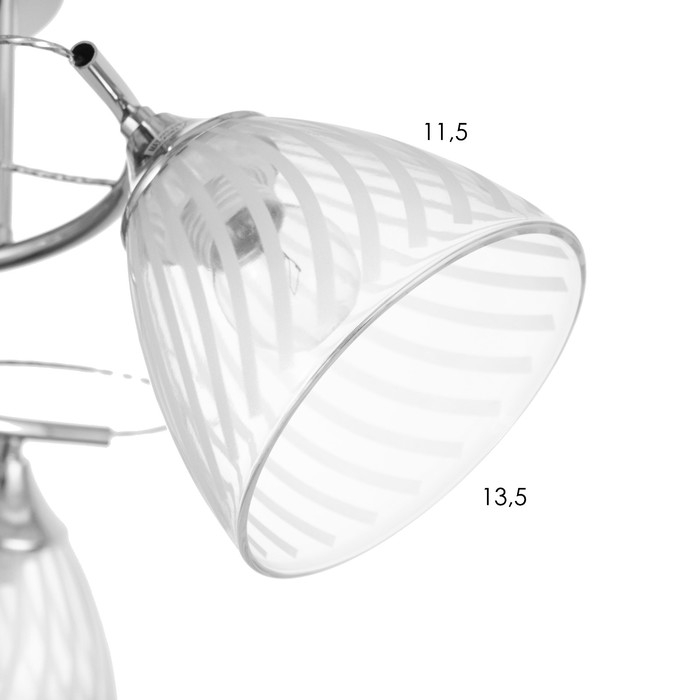 Люстра Люстра "Нора" 3х60Вт Е27 Хром 52х52х26см