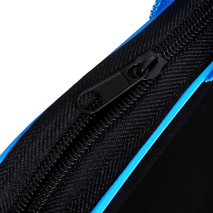 Папка с ручками текстильная А4, 350 х 265 х 45 мм, ПМД 2-42 "Офис", внутренний карман, чёрная/ярко-голубая