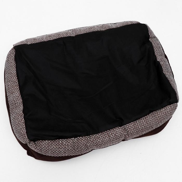 Лежанка  Лежанка "Лофт мокко №4", 70 х 55 х 20 см, темно-коричневый