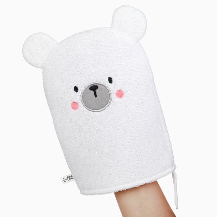 Детская мочалка для купания «Медвежонок», махра Детская мочалка для купания «Медвежонок», махра