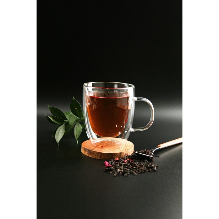 Кружка стеклянная с двойными стенками, 300 мл Кружка стеклянная с двойными стенками, 300 мл