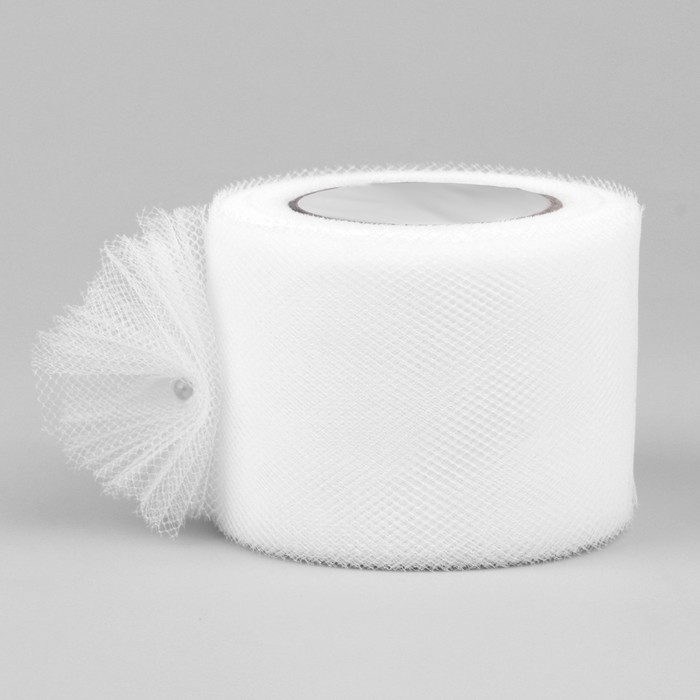 Фатин, 5 см, 11 ± 1 г/кв.м, 23 ± 1 м, цвет белый №1 Фатин, 5 см, 11 ± 1 г/кв.м, 23 ± 1 м, цвет белый №1