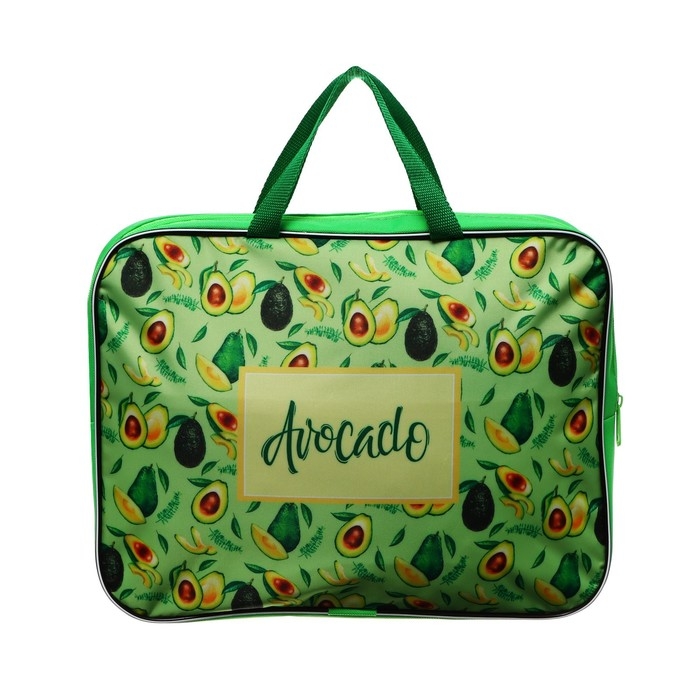 Папка с ручками текстильная А4, 350 х 270 х 70 мм, Calligrata Папка с ручками текстильная А4, 350 х 270 х 70 мм, Calligrata "Авокадо"