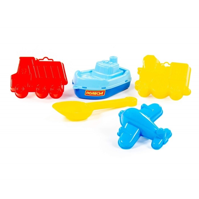 Набор для игры в песке №380: кораблик &laquo;Волна&raquo;, совок, 3 формочки, цвета МИКС