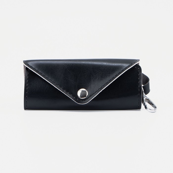 Ключница на кнопке, длина 13,5 см,7 карабинов, цвет чёрный Ключница на кнопке, длина 13,5 см,7 карабинов, цвет чёрный