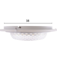 Люстра с ПДУ 1990/1 LED 130Вт 3000-6000К диммер белый 50х50х8 см BayerLux