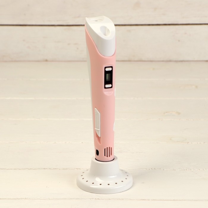 Комплект в тубусе 3Д ручка с дисплеем розовая + пластик ABS 15 цветов по 10 метров Комплект в тубусе 3Д ручка с дисплеем розовая + пластик ABS 15 цветов по 10 метров