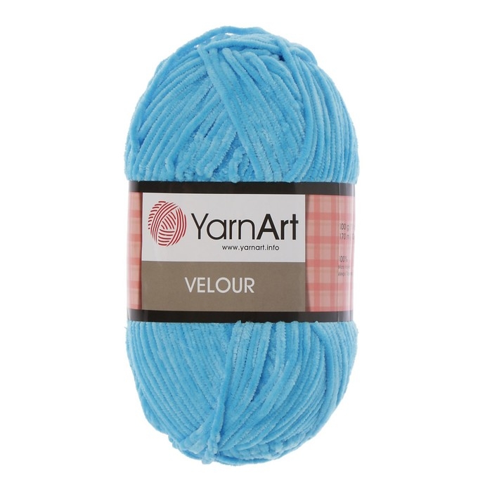 Пряжа Пряжа "Velour" 100% микрополиэстер 170м/100г (850 яр. голубой)