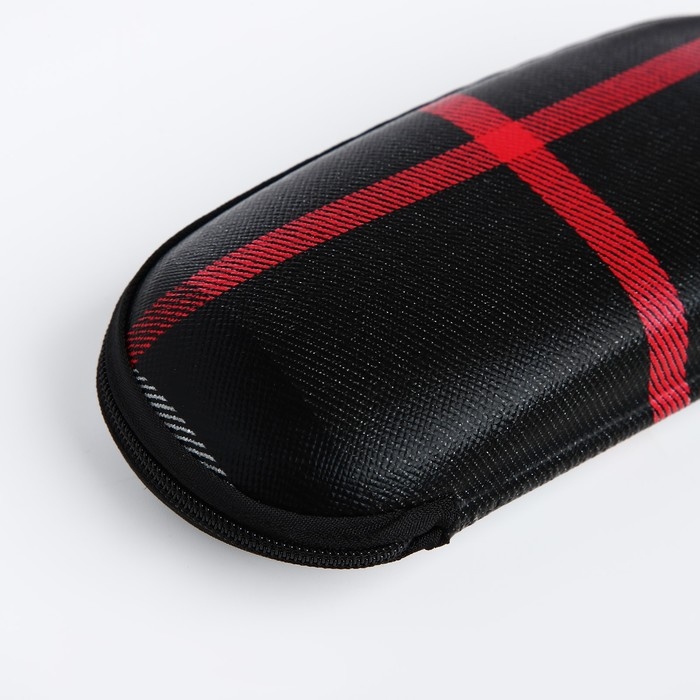 Футляр для очков на молнии, длина 17 см, цвет чёрный Футляр для очков на молнии, длина 17 см, цвет чёрный