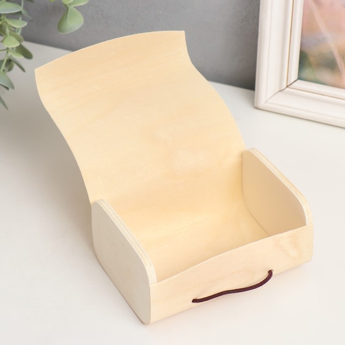 Шкатулка дерево под роспись прямоугольник Шкатулка дерево под роспись прямоугольник "Тонкий лист" 13х9х6 см