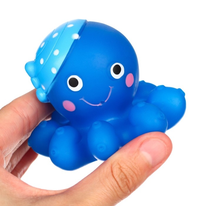 Набор резиновых игрушек для ванны «Осьминоги», с пищалкой, 2 шт, Крошка Я Набор резиновых игрушек для ванны «Осьминоги», с пищалкой, 2 шт, Крошка Я