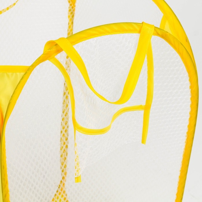 Корзина для хранения игрушкек «Давай играть», 57 х 34 х 34 см, жёлтая Корзина для хранения игрушкек «Давай играть», 57 х 34 х 34 см, жёлтая