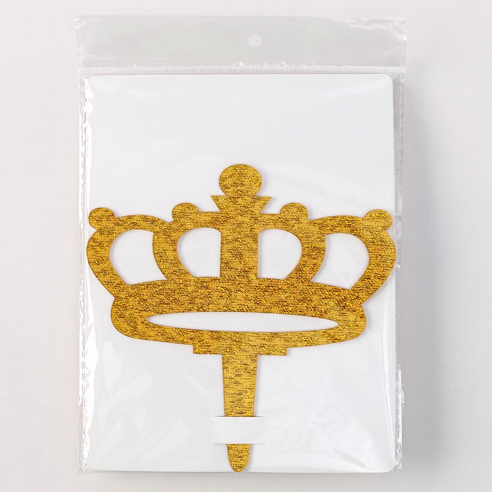 Набор для украшения Топпер &laquo;Корона&raquo;, набор свечей 10 шт., цвет МИКС