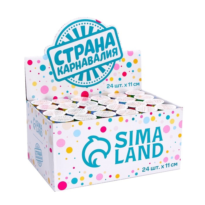 Хлопушка пружинная поворотная Super party, 11 см Хлопушка пружинная поворотная Super party, 11 см