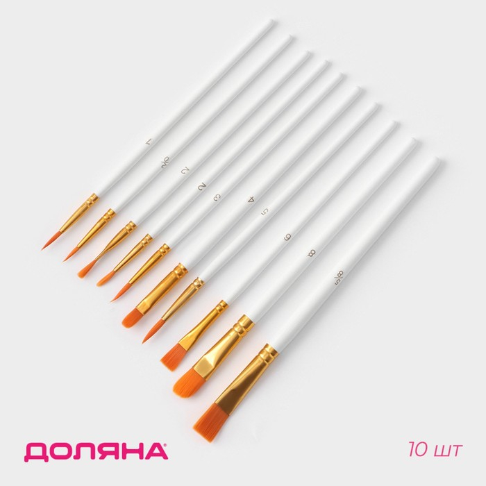 Набор кондитерских кисточек для декорирования Доляна «Ларсон», 10 шт, цвет белый Набор кондитерских кисточек для декорирования Доляна «Ларсон», 10 шт, цвет белый