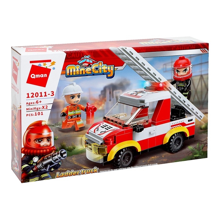 Конструктор блочный для мальчиков Пожарные «Огнеборцы», 101 деталь Конструктор блочный для мальчиков Пожарные «Огнеборцы», 101 деталь