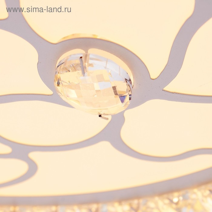 Люстра c ПДУ 661621 LED 90Вт 3 режима 3000-6000К диммер белый 50х50х9 см BayerLux