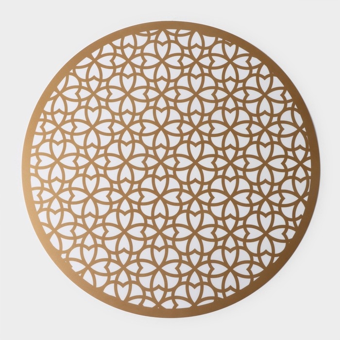 Салфетка сервировочная на стол «Шарм», 38×38 см, цвет металлик коричневый