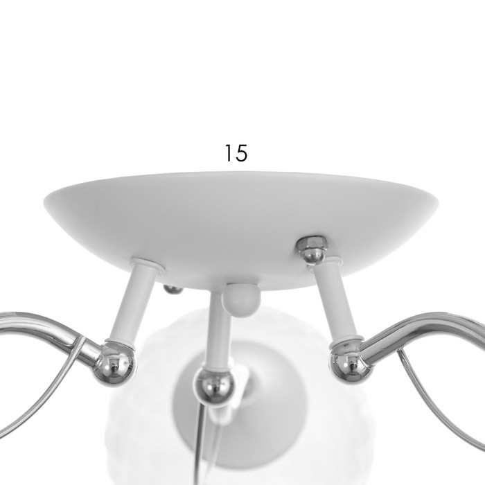 Люстра Люстра "Элия" 3хЕ27 40Вт бело-хромовый 47х47х18 см BayerLux