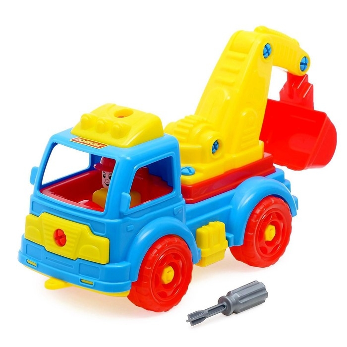 Автомобиль-конструктор «Экскаватор», 34 детали Автомобиль-конструктор «Экскаватор», 34 детали