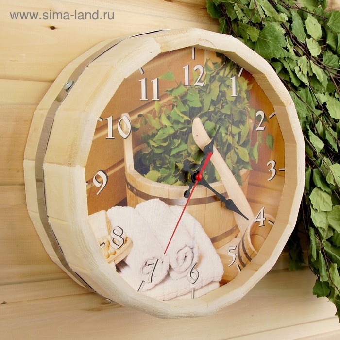 Часы банные бочонок Часы банные бочонок "Банные штучки"