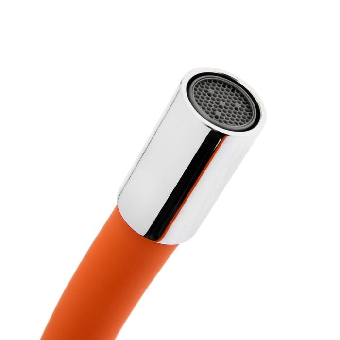 Смеситель для кухни Accoona A4882P-1, двухвентильный, с гибким изливом, оранжевый Смеситель для кухни Accoona A4882P-1, двухвентильный, с гибким изливом, оранжевый