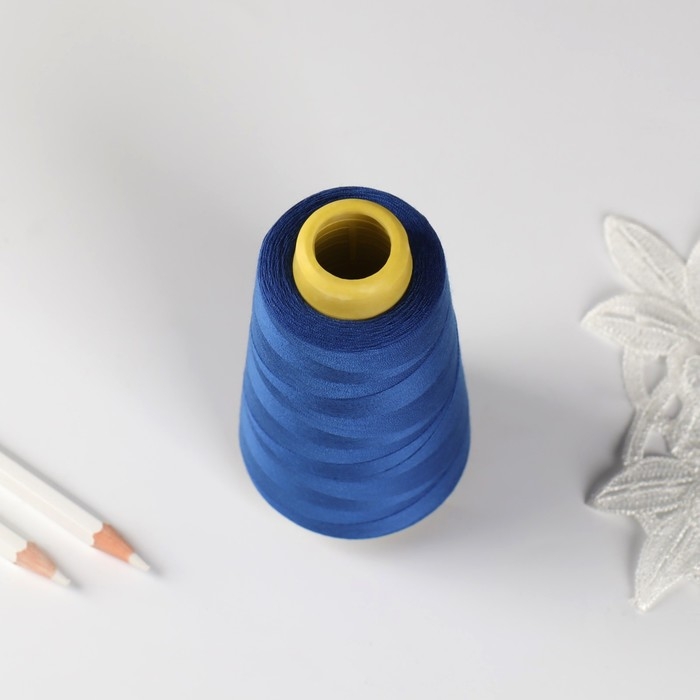 Нитки 40/2, 2700 м, цвет синий Нитки 40/2, 2700 м, цвет синий