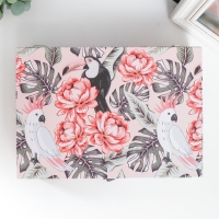 Шкатулка дерево "Какаду и тукан в цветочных джунглях" кожзам 5,5х24х17 см Шкатулка дерево "Какаду и тукан в цветочных джунглях" кожзам 5,5х24х17 см