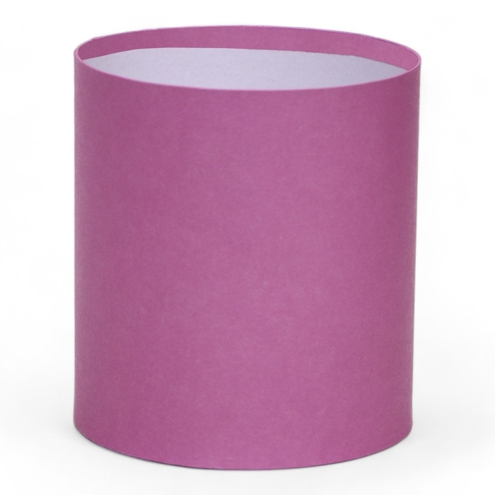 Набор круглых коробок 2в1 , Набор круглых коробок 2в1 ,"Тёмно сиреневый", без крышки, 10 х 10 х10,5 см