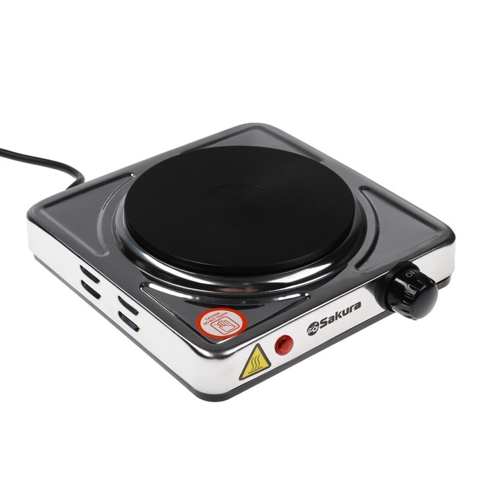 Плитка электрическая Sakura ПЭ-01Н, 1000 Вт, 1 конфорка, серебристая Плитка электрическая Sakura ПЭ-01Н, 1000 Вт, 1 конфорка, серебристая