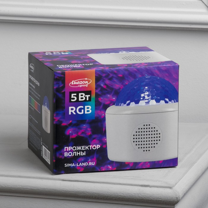 Световой прибор «Волны» 10.5 см, лазер, динамик, пульт ДУ, свечение мульти, 5 В Световой прибор «Волны» 10.5 см, лазер, динамик, пульт ДУ, свечение мульти, 5 В