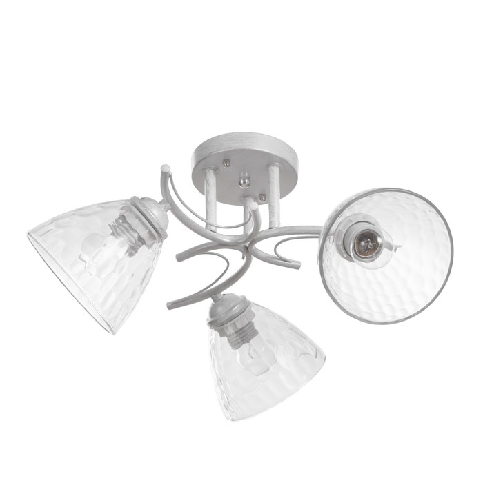 Люстра Люстра "Риана" 3х40Вт Е27 Белый, серебро 50х50х23см