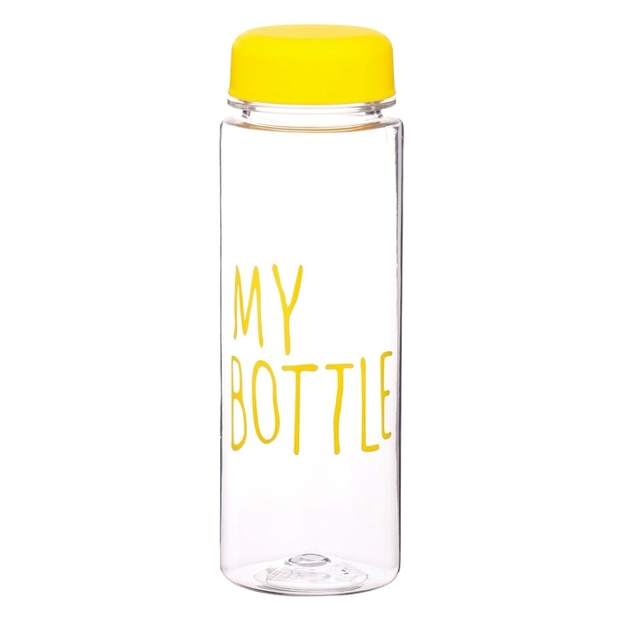 Бутылка для воды, 500 мл, My bottle, 19.5 х 6 см, чехол в комплекте, желтая Бутылка для воды, 500 мл, My bottle, 19.5 х 6 см, чехол в комплекте, желтая