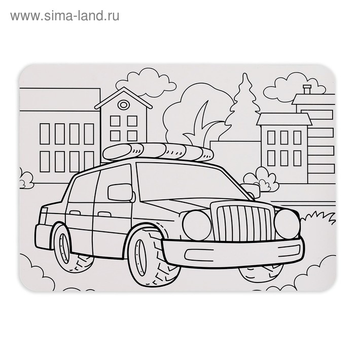 Пазл в рамке «Полезные машины», 34 детали + раскраска Пазл в рамке «Полезные машины», 34 детали + раскраска