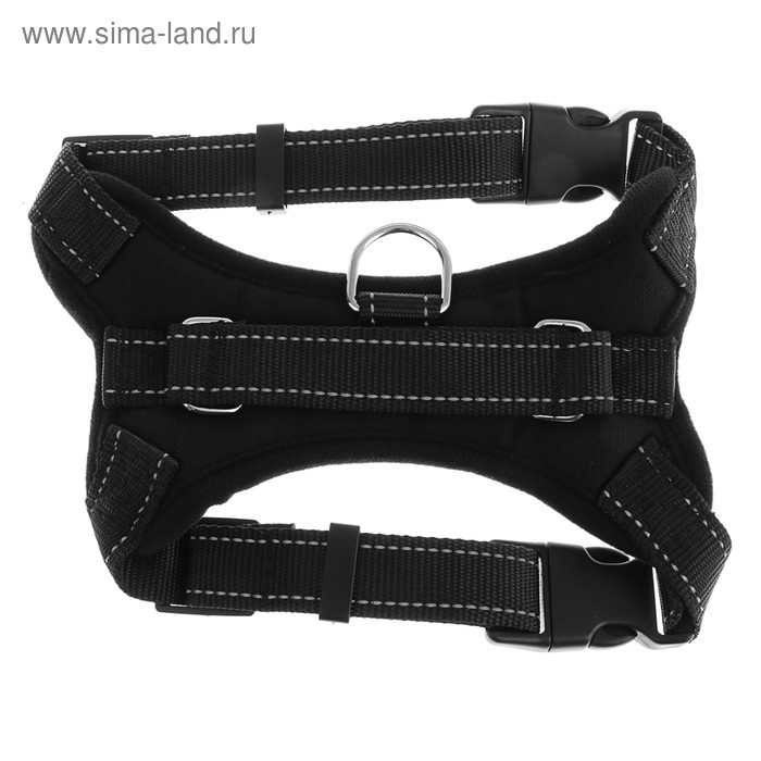 Шлейка К7 мягкая светоотражающая, размер М, ОГ 52-66 см, вес 9,5-17,5 кг, чёрная Шлейка К7 мягкая светоотражающая, размер М, ОГ 52-66 см, вес 9,5-17,5 кг, чёрная