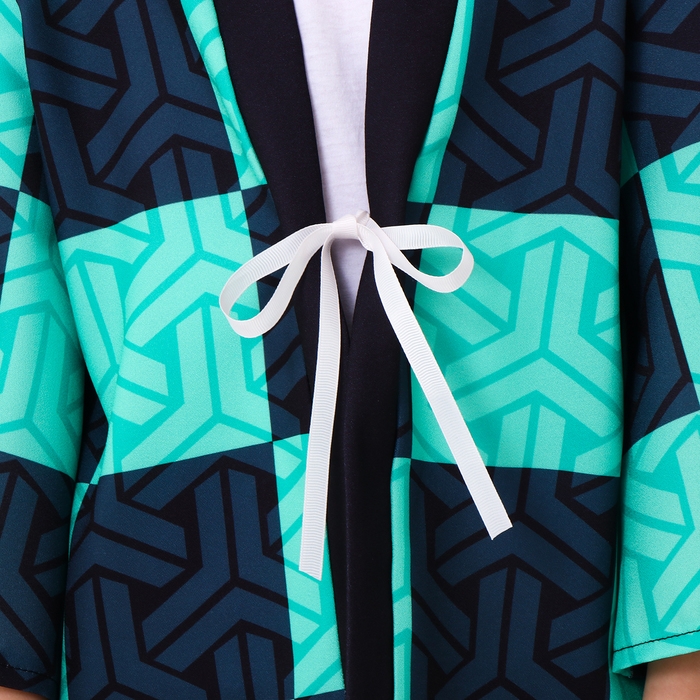 Карнавальное хаори «Демонический клинок», рост 98-152 см, цвет зелёный