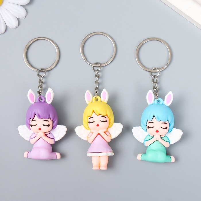 Брелок резина  Брелок резина "Малышка-ангелочек" МИКС 2,2х4,2х7 см