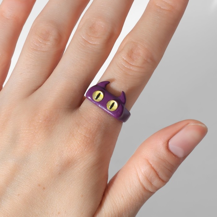 Кольцо «Монстрик» беззубик, цвет фиолетовый, безразмерное Кольцо «Монстрик» беззубик, цвет фиолетовый, безразмерное