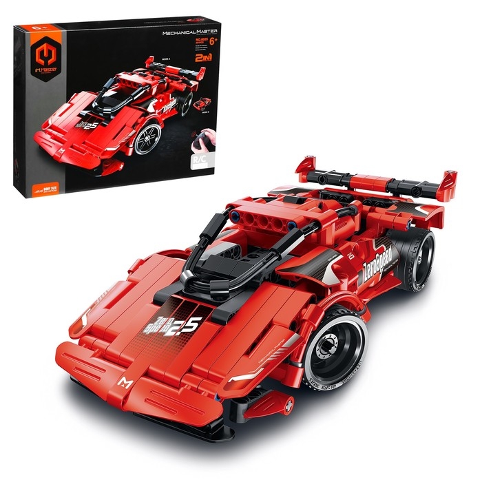 Конструктор радиоуправляемый «Красная машина», 2 варианта сборки, 351 деталь Конструктор радиоуправляемый «Красная машина», 2 варианта сборки, 351 деталь