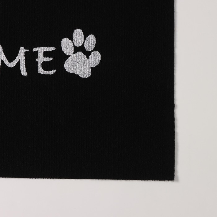 Коврик придверный Доляна Sweet home, 50×80 см, влаговпитывающий, светящийся в темноте, цвет чёрный Коврик придверный Доляна Sweet home, 50×80 см, влаговпитывающий, светящийся в темноте, цвет чёрный