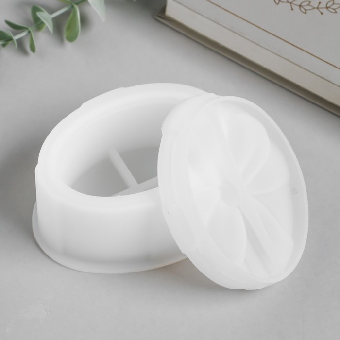 Молд силикон Молд силикон "Шкатулка - бантик овальная" с крышкой 10,4х8х6,8 см