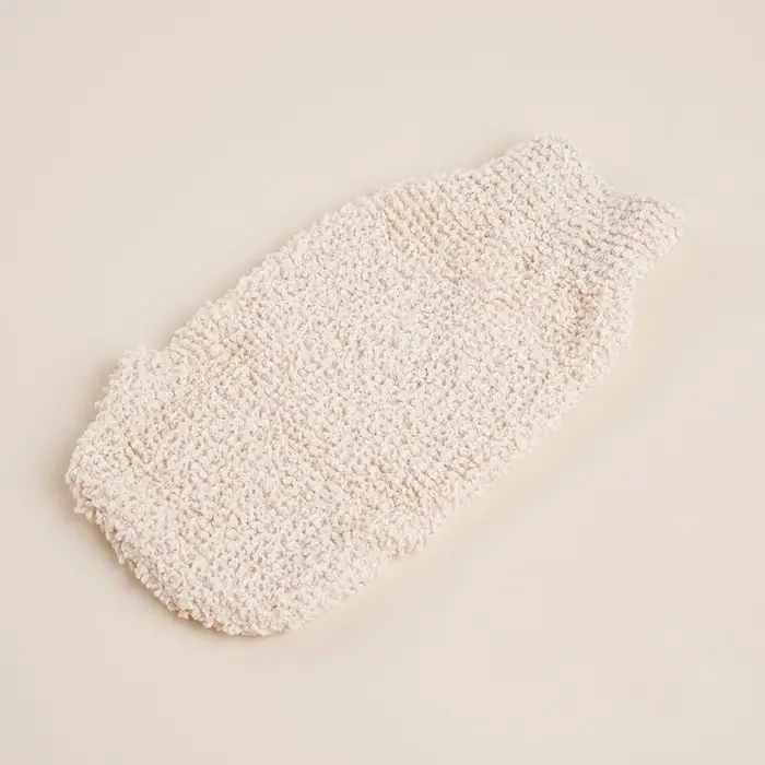 Мочалки для ванной SL Home &laquo;Ортика&raquo;, 3 мочалки, розочка, варежка, люффа, бежевые